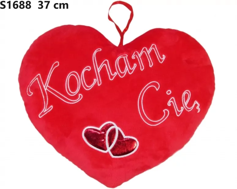 Serce Pluszowe Prezent Na Walentynki Z Napisem "Kocham Cię" - tantis.pl