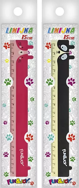 Linijka plastikowa 15cm zwierzątka mix - tantis.pl