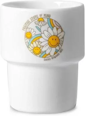 Kubek porcelanowy Smiley - Kwiaty