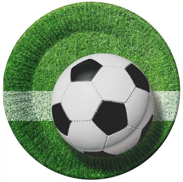 Talerzyki papierowe Piłka nożna 18cm - tantis.pl