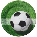 Talerzyki papierowe Piłka nożna 18cm - tantis.pl
