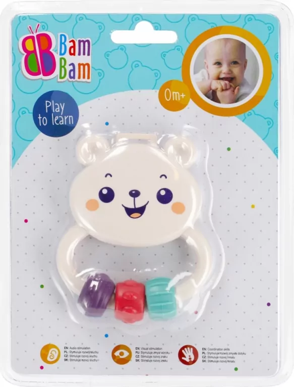 Grzechotka Miś. Bam Bam - tantis.pl