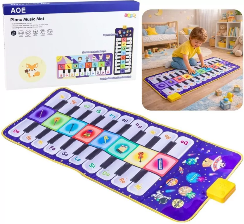 Muzyczna mata edukacyjna Kosmos 120x40cm - tantis.pl