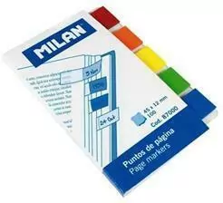 Zakładki indeksujące Milan transparentne 45 x 12 mm, 100 sztuk - tantis.pl