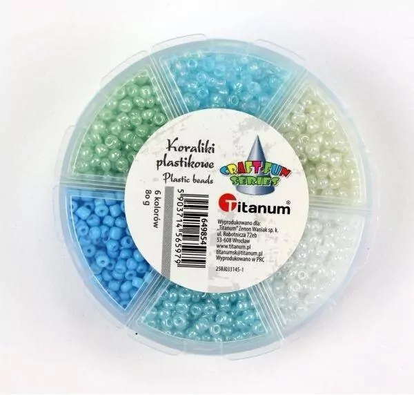 Koraliki plastikowe 3mm 6 kolorów - tantis.pl