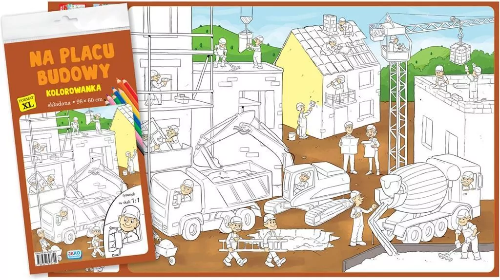 Na placu budowy. Kolorowanka XL - tantis.pl