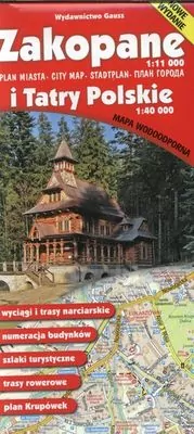 Zakopane plan miasta 1:11 000 i tatry polskie 1:40 000 wodoodporny - tantis.pl
