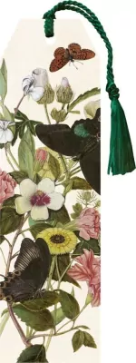 Zakładka ze wstążką. Bukiet i motyle