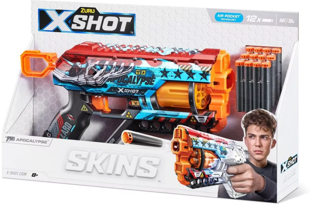 X-SHOT. Skins Griefer Apocalypse. Wyrzutnia, 12 strzałek - tantis.pl