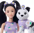 Barbie Jednakowa stylizacja Lalka i piesek Kwiatki - tantis.pl