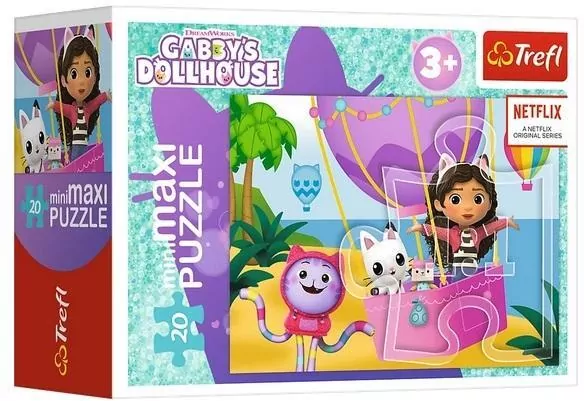 Puzzle 20 miniMaxi Kolorowy dzień Gabby 2 TREFL - tantis.pl
