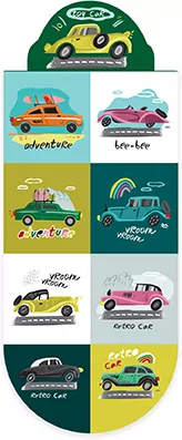 Zakładka magnetyczna owal Auta - tantis.pl