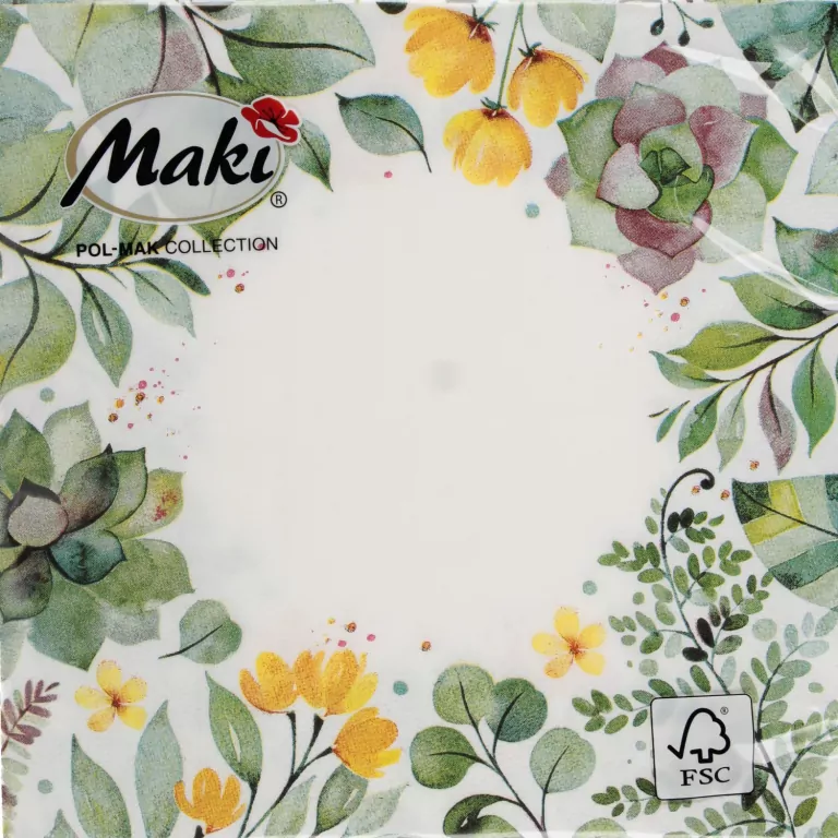 SERWETKA PAP 3W 330X330 FLORAL PM OP - tantis.pl