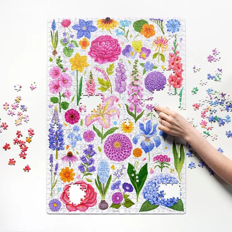 CzuCzu. Puzzlove. Kwiaty ogrodowe. 1000 el. - tantis.pl