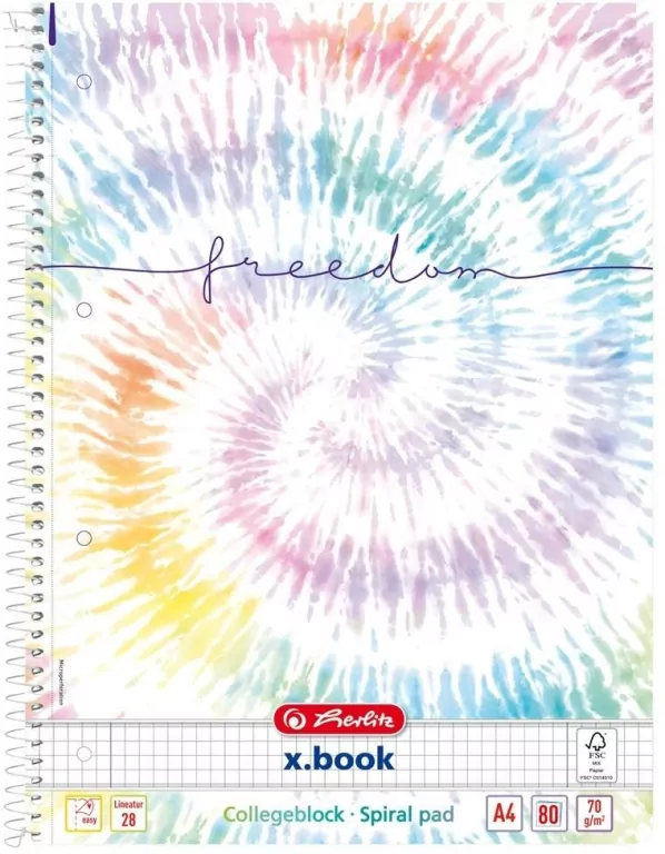Brulion na spirali A4/80K kr New Batik FL - tantis.pl