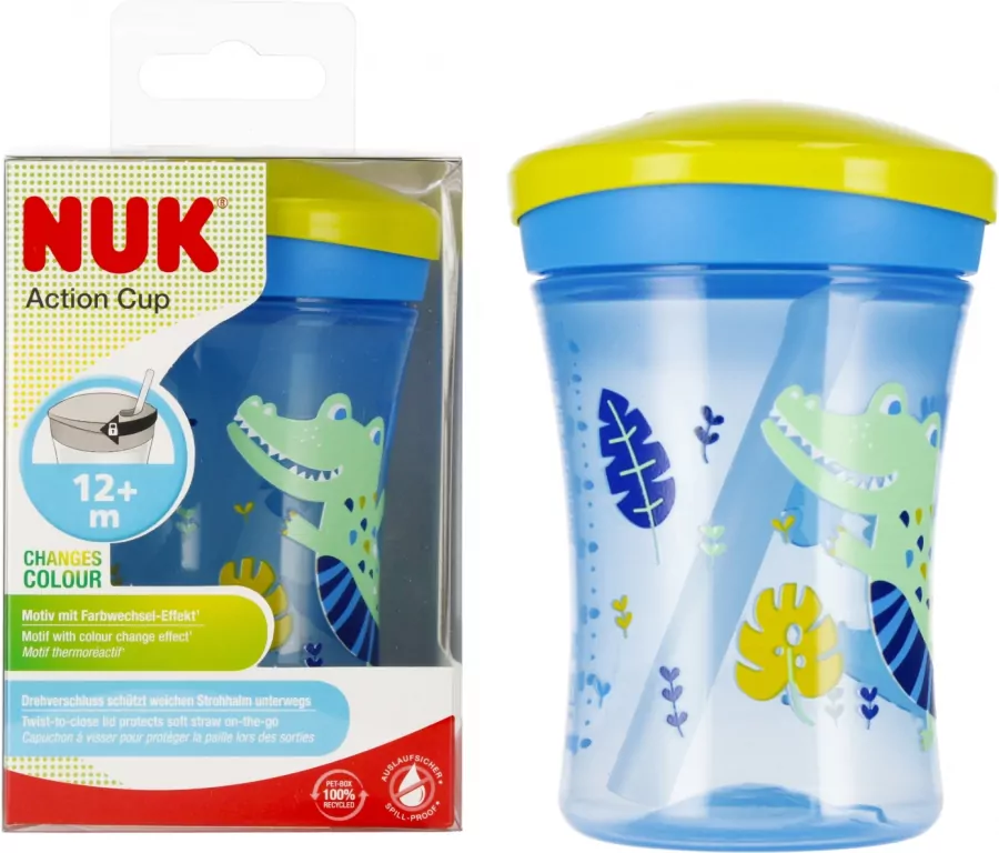 NUK. Action Cup. Kubek. 230 ml. 12 miesięcy. Kameleon - tantis.pl