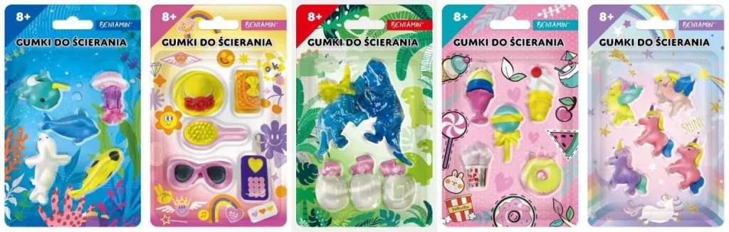 Gumki do ścierania mix - tantis.pl