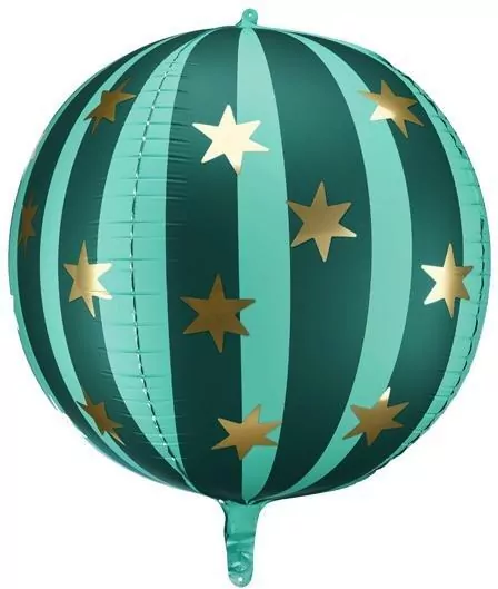 Balon foliowy Piłka w gwiazdki 75cm zielony - tantis.pl