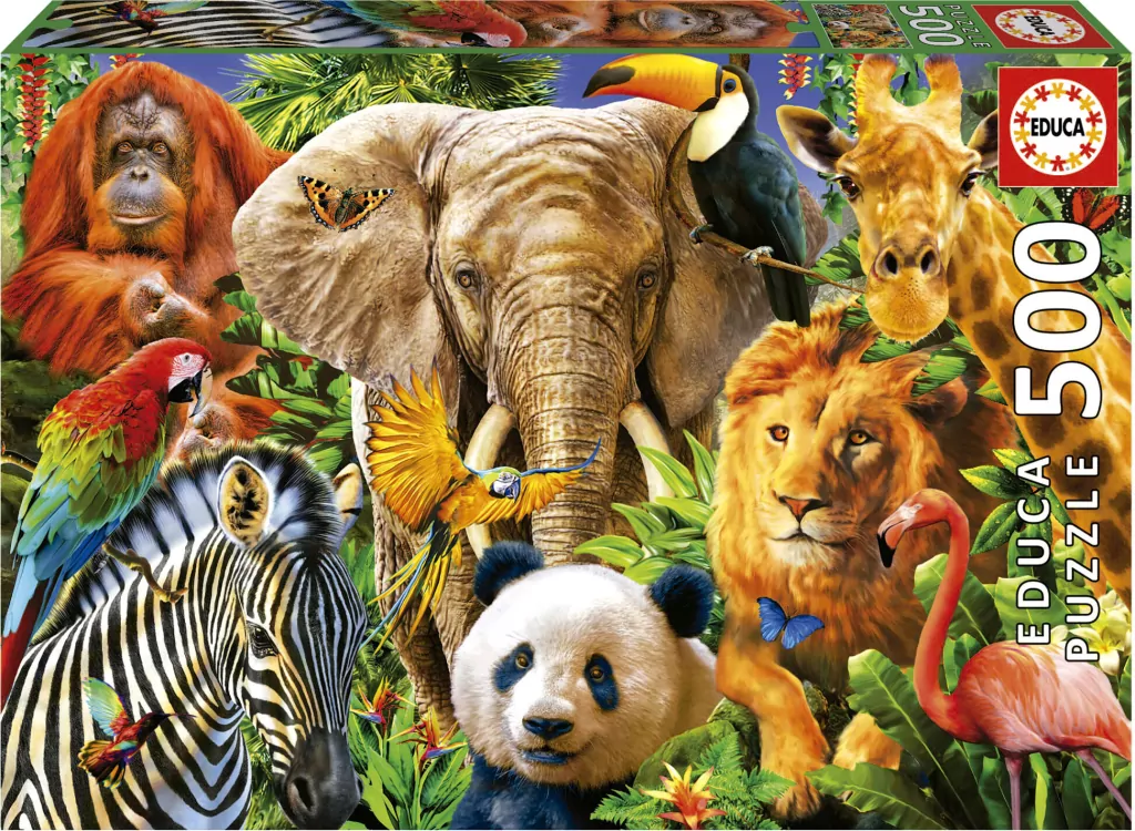 Puzzle 500 Dzikie zwierzęta - tantis.pl