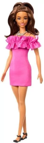 Barbie Fashionistas. Lalka Różowa sukienka - tantis.pl
