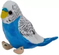 Maskotka. Papuga falista, biało-niebieska 13 cm - tantis.pl