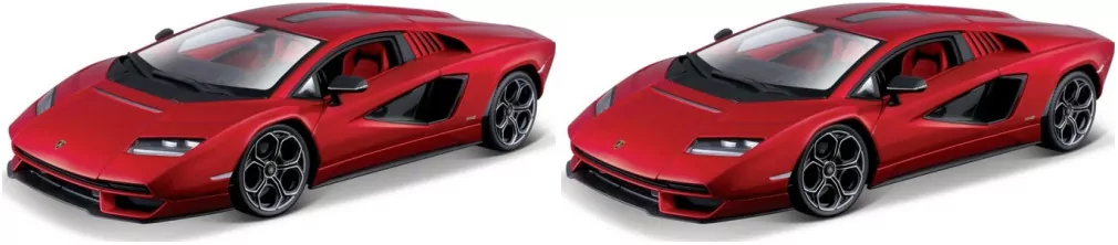 Multipak: Lamborghini Countach LPI 800-4 Red 1:24 x2 - tantis.pl