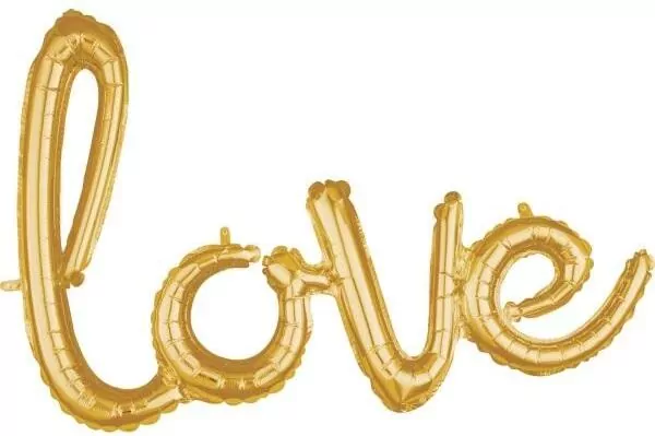 Balon foliowy Love złoty - tantis.pl