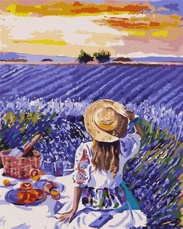 Malowanie po numerach. Piknik lawendowy 40x50cm - tantis.pl