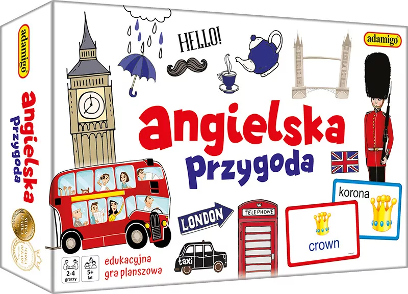 Quiz. Angielska przygoda. Edukacyjna gra planszowa - tantis.pl