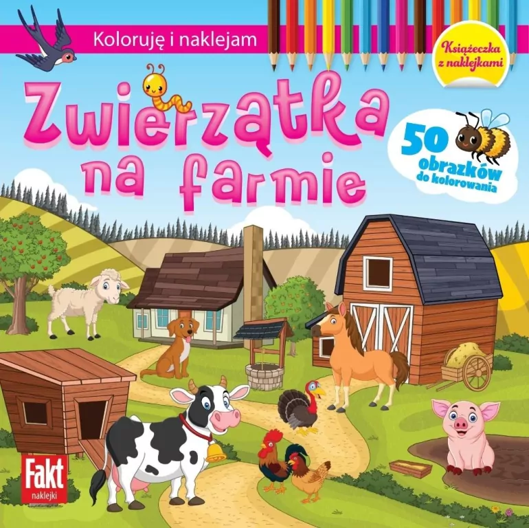 Koloruję i naklejam. Zwierzątka na farmie - tantis.pl