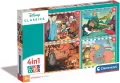 Clementoni. Puzzle 4w1. Super Kolor. Disney Classic - tantis.pl