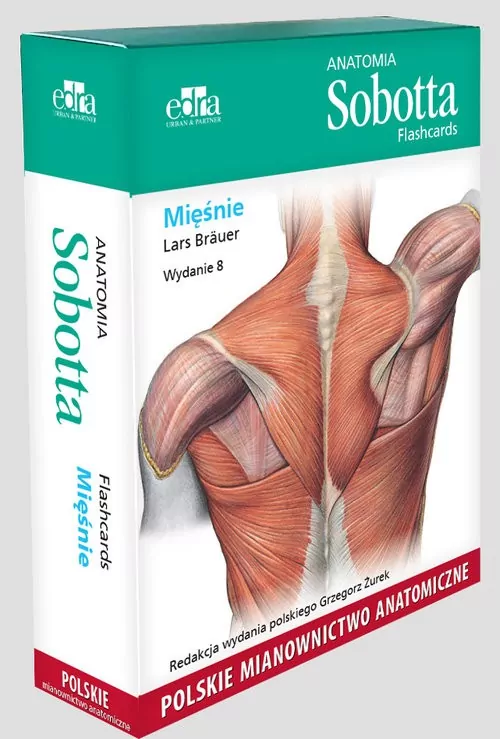 Mięśnie. Anatomia Sobotta Flashcards. Polskie mianownictwo anatomiczne - tantis.pl