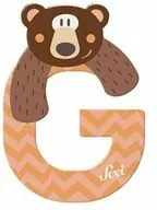 Litera G. Drewniane literki
