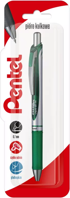 Pióro kulkowe 0,7 mm EnerGel BL77 zielone - tantis.pl