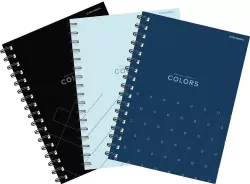 Kołozeszyt A6/80K kratka. Geometric 10 szt. Mix