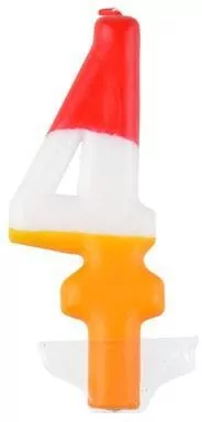 Świeczka 4, kolorowa - tantis.pl