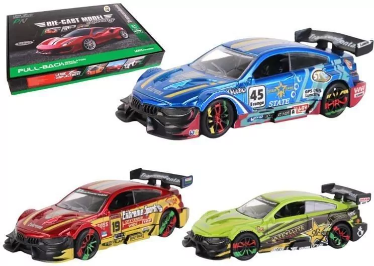 Samochód metalowy 1:36 napęd Super Sport No.2 mix - tantis.pl