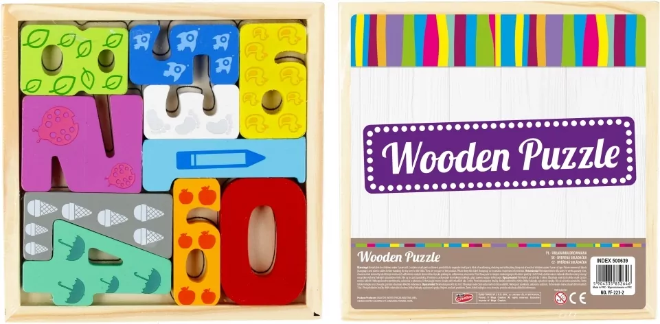 Układanka drewniana cyferki 10 elementów - tantis.pl