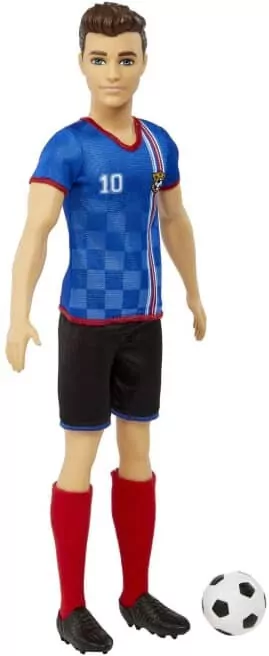 Lalka Barbie Ken Piłkarz niebieska koszulka - tantis.pl
