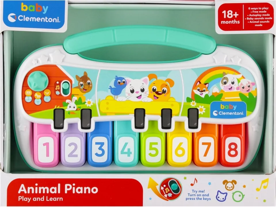 Clementoni. Pianinko ze zwierzątkami - tantis.pl