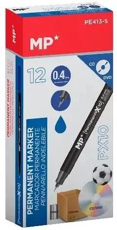Marker permanentny 0,4mm do CD/DVD nieb (12szt) - tantis.pl