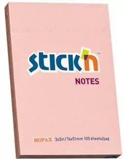 Notes samoprzylepny 76x51 mm różowy pastel 100 kartek - tantis.pl