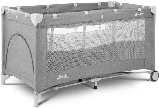Caretero Łóżeczko turystyczne Basic szare