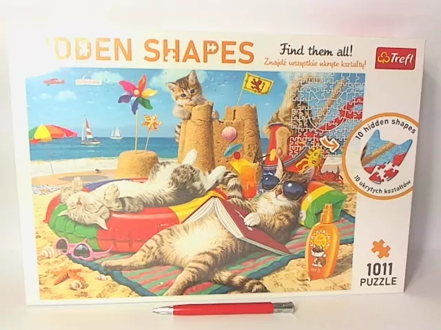 Puzzle 1011. Hiden Shapes Kocie wakacje. 10674 - tantis.pl