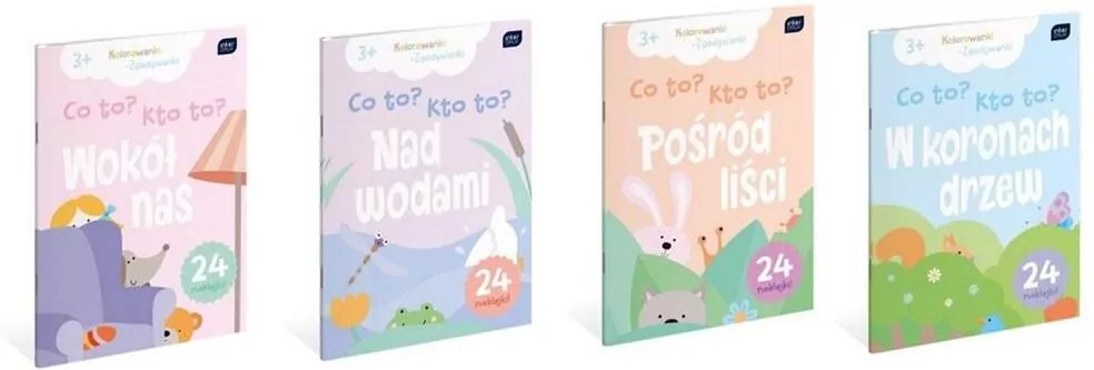 Kolorowanka A4/16K z naklejkami. Co to? Kto to? - tantis.pl