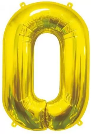 Balon foliowy 0 złoty 85cm - tantis.pl