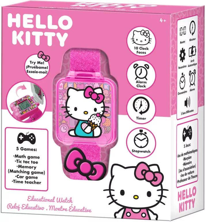 Zegarek edukacyjny z grami Hello Kitty GEN4148 - tantis.pl