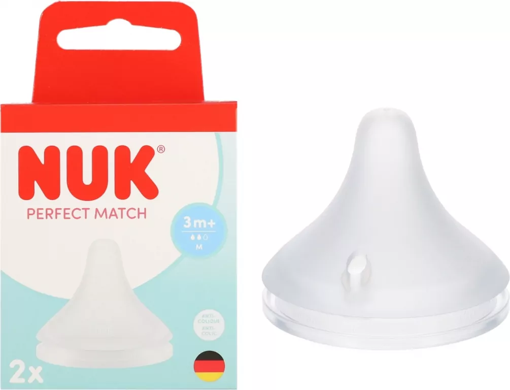 NUK. Smoczki do butelki. 2 sztuki. Z silikonowym smoczkiem - tantis.pl