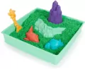 Kinetic Sand. Piasek z foremkami zielony - tantis.pl