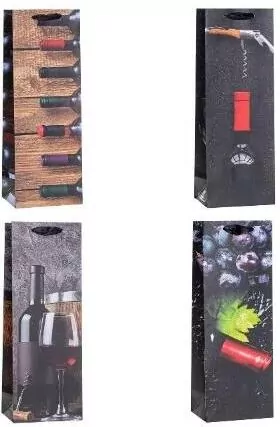 Torebka ozdobna na butelkę 12x36x9cm mix ROZETTE - tantis.pl